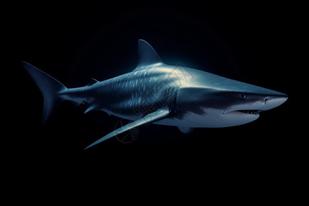 海底鲨鱼鲨鱼视图设计图片