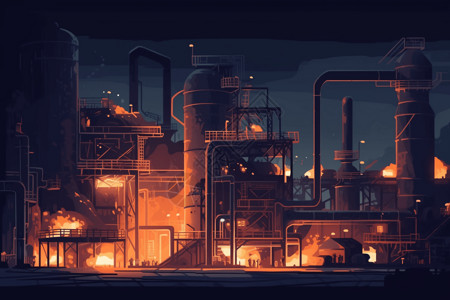 炼钢厂背景图片