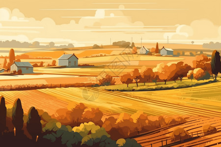 秋天的农田立夏节气高清图片