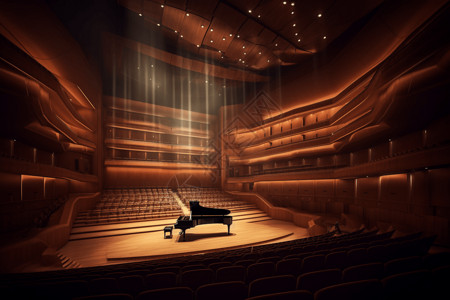 音乐厅的舞台背景图片
