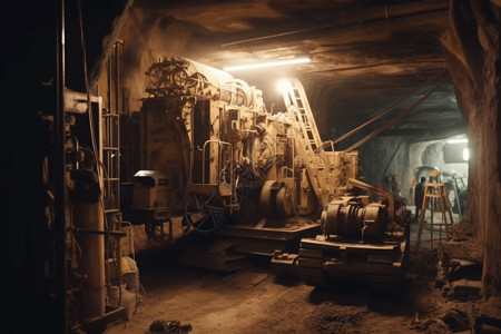 隧道施工现场背景图片