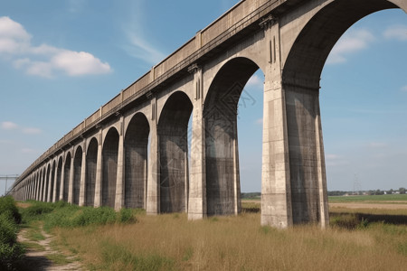大跨度的铁路高架桥图片
