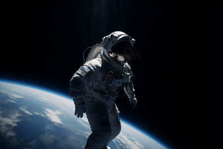 宇航员在太空中失重漂浮设计图片