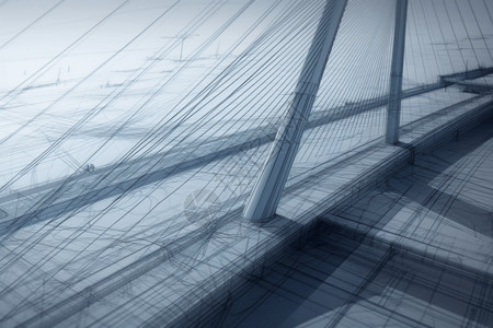 桥梁设计的蓝图背景图片