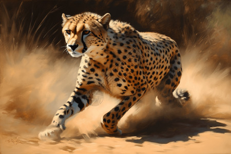 猎豹奔跑图片