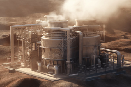 地热发电厂工业高清图片素材
