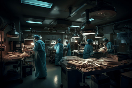 手术室的从外科医生背景图片