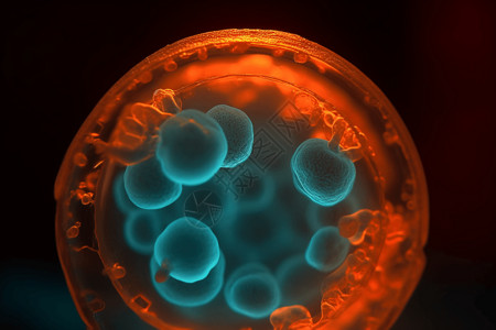 单个细胞的显微镜视图背景图片