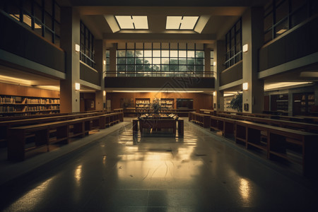 安静的图书馆背景图片