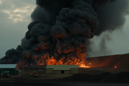 煤矿爆炸的烟雾图片