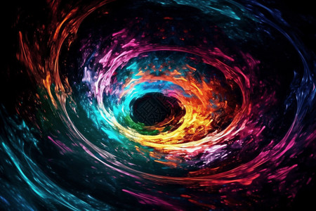 抽象的彩色漩涡背景图片