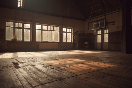 乡村篮球场的真实画面背景图片