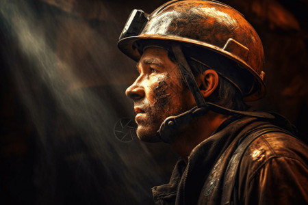 矿山隧道的工人图片