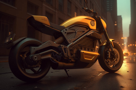 城市里的电动摩托车背景图片