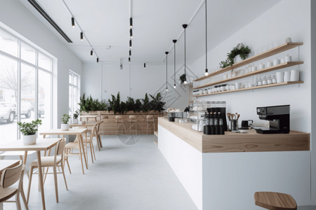 极简主义的咖啡馆图片