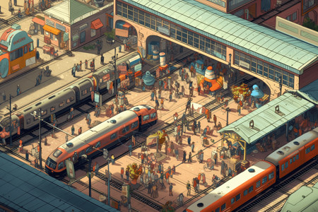 火车站候车区的旅客图片