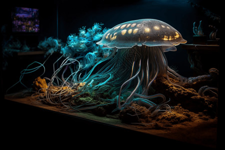 奇妙的深海生物背景图片