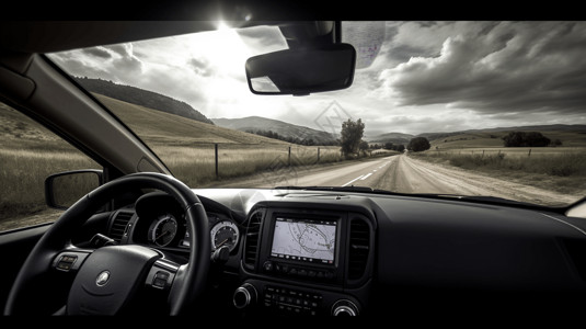 GPS设备汽车定位系统背景