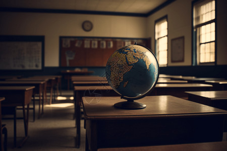 教室里面的地球仪背景图片
