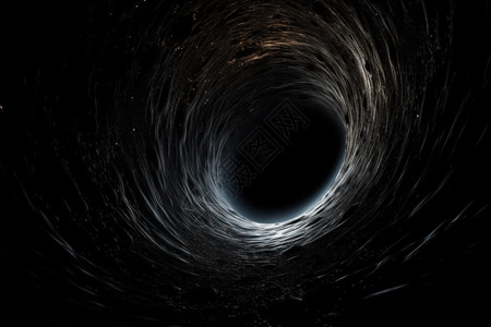 黑色太空太空黑洞插画