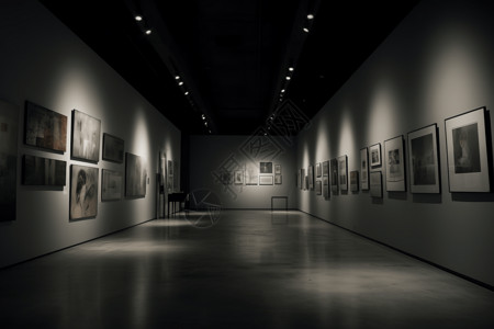 现代的美术馆背景图片