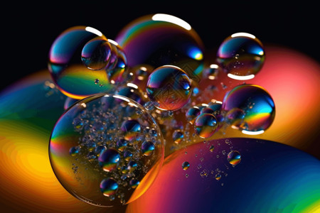 透明圆形肥皂泡图片