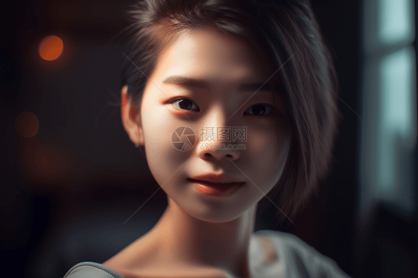 中国短发美女图片