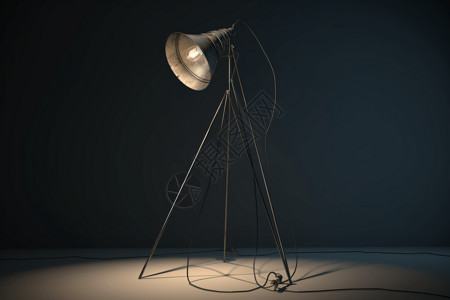 现代落地灯的3D渲染模型背景图片