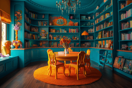 彩色阅览室图片