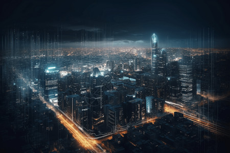 人工智能的城市景观高清图片素材