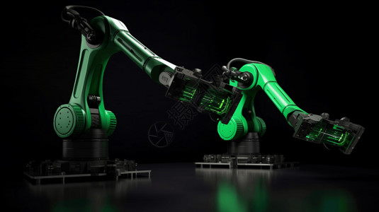 绿色机器人手臂图片