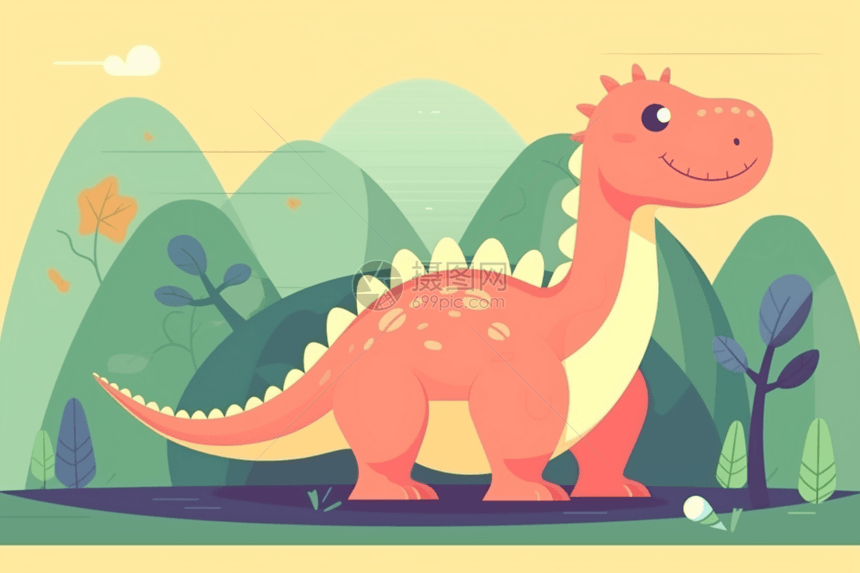 恐龙的插画图片
