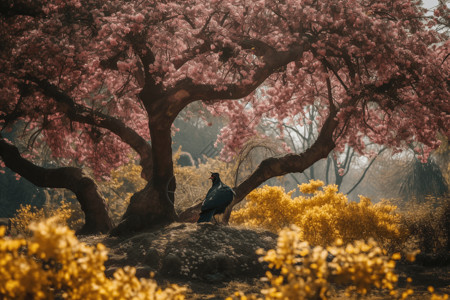公园里的樱花树图片