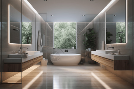 现代风浴室背景图片