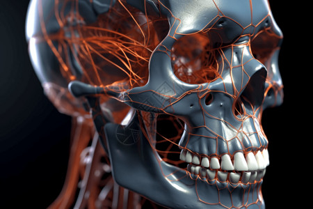 颅骨解剖的构视图设计图片