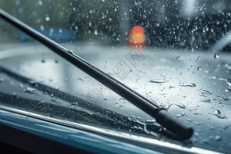 雨天挡风玻璃汽车的雨刮器背景