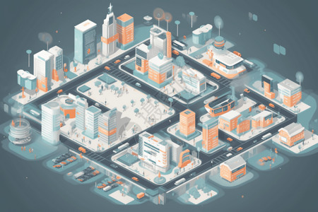 智能城市系统背景图片
