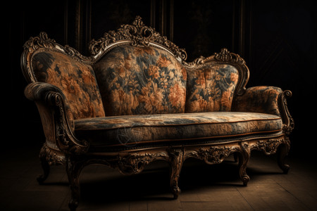 古董欧式沙发背景图片