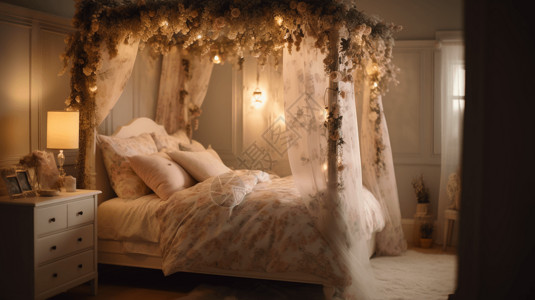 浪漫的童话卧室图片