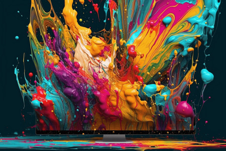 色彩鲜明的液晶屏广告背景图片