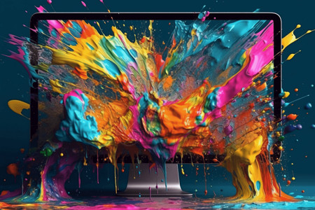 色彩鲜明的液晶屏背景图片