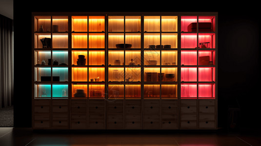 彩色柜子时尚家居储物设计图片