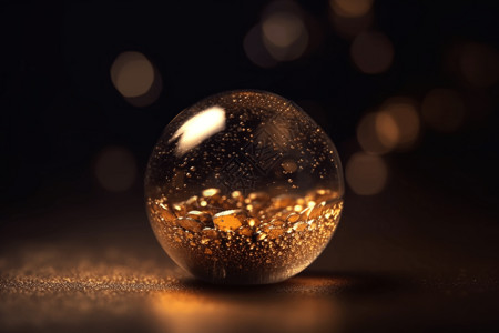 金色玻璃球3D设计图图片