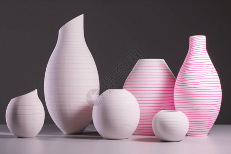 不同形状的花瓶设计图图片