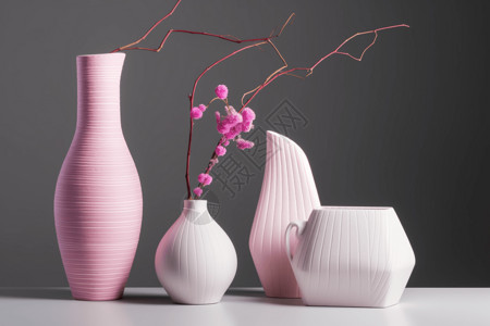 梅花花瓶不同形状的花瓶设计图片