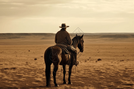 骑马草原平原上的骑马场景设计图片