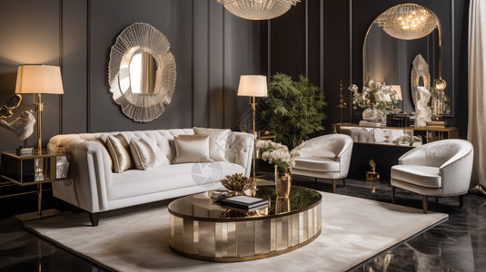 欧式玻璃客厅欧式沙发设计图片