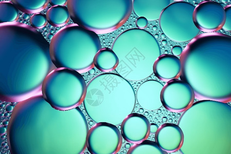透明气泡液体多色背景图片