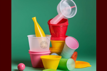环保纸杯塑料物品设计图片