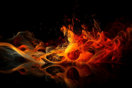 各种颜色的火焰火热的流体背景